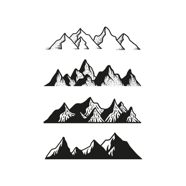 Icono Montaña Logo Vector Ilustración Para Aventura Aire Libre Diseño — Vector de stock