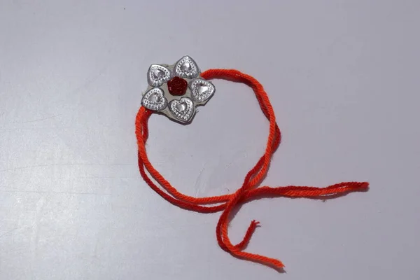 Rakshabandhan Indian Festival Top View Shot White Background — Stock Photo, Image