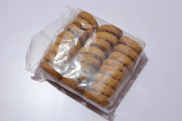 Group Crispy Cookies Isolated White Background India — Photo