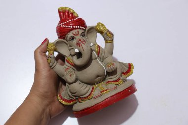 Eco Friendly Ganesh Clay Idol for Ganapati Pooja