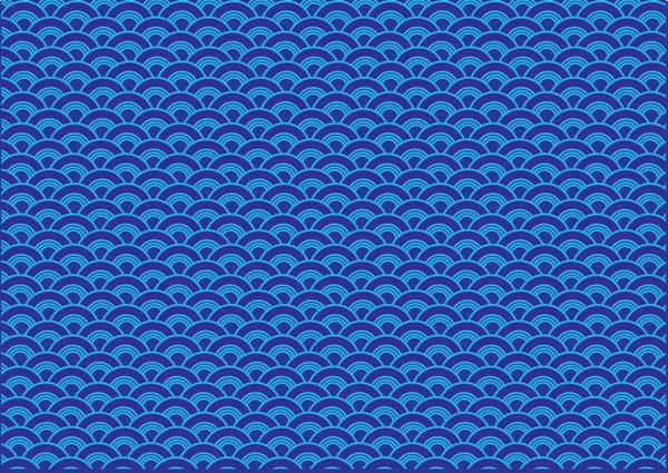 Abstrato azul oriental onda padrão fundo — Vetor de Stock
