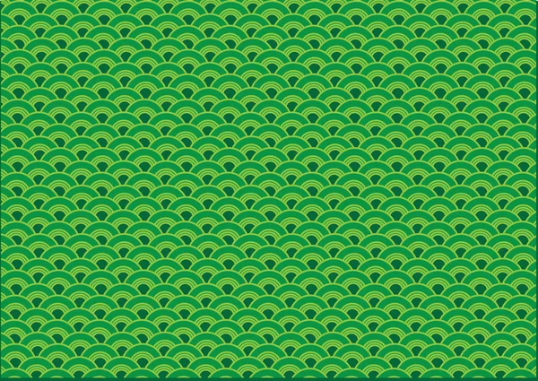 Abstrait oriental vert vague fond d'écran — Image vectorielle