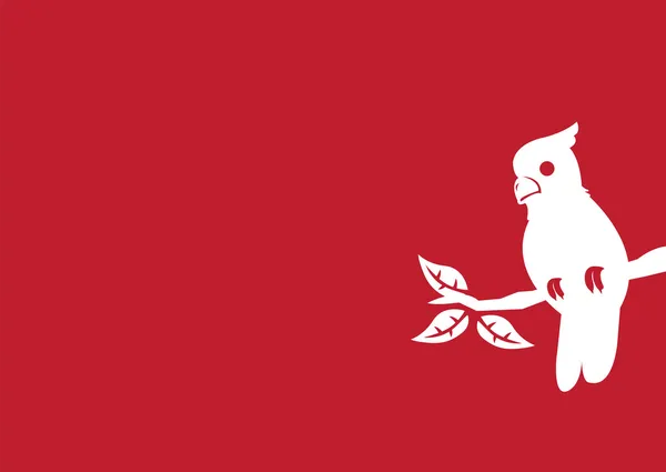 Perroquet sur une branche — Image vectorielle