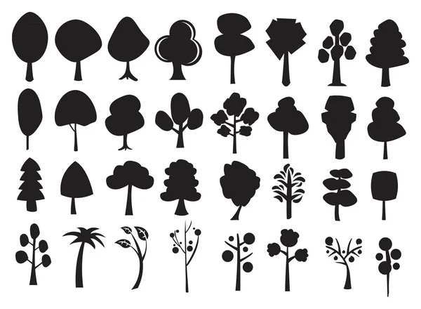 Vector illustration trees — Stock Vector