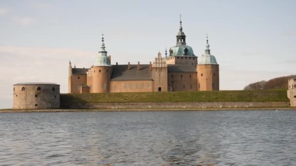 Kalmar Castle Renaissance Castle Sweden Pan High Quality Footage — Video Stock