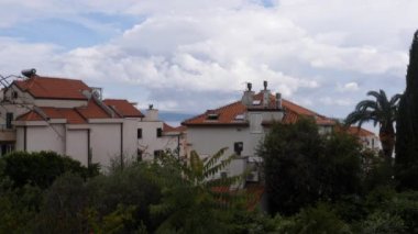 Typical Croatian Houses in suburban Neighborhood, Pan. High quality 4k footage