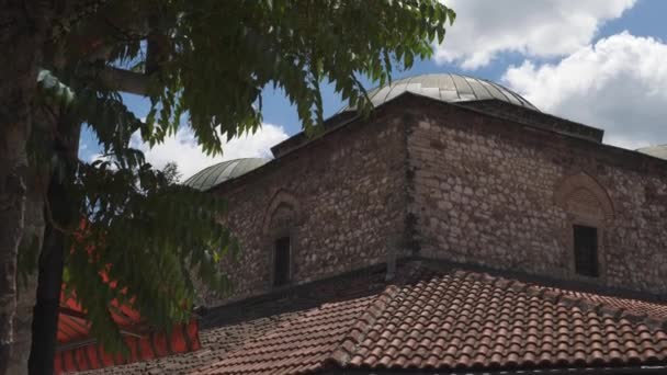 Budynek Old Market Hall Historycznym Bazarze Sarajewie Bośni Hercegowinie Wysokiej — Wideo stockowe