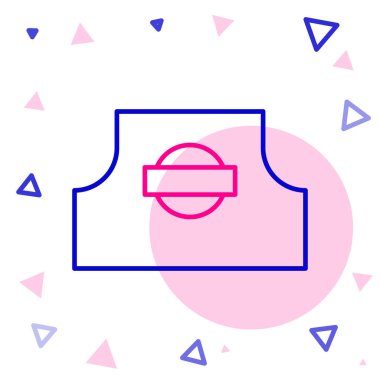 Çizgi spreyi beyaz arkaplanda izole edilmiş başlık simgesini tıkayabilir. Renkli taslak konsepti. Vektör