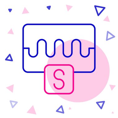 Çizgi Müzik Dalga eşitleyici simgesi beyaz arkaplanda izole edildi. Ses dalgası. Ses dijital dengeleyici teknolojisi, konsol paneli, nabız müzikali. Renkli taslak konsepti. Vektör