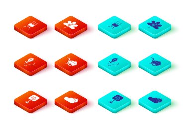 Ağaç, güneş ve bulut havası, uçurtma, çamurlu el arabası, yapraklı ya da yapraklı ve ızgara ikonlu. Vektör