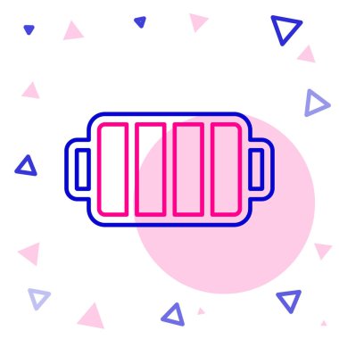 Barbekü ızgara simgesi beyaz arkaplanda izole edildi. Barbekü ızgara partisi. Renkli taslak konsepti. Vektör