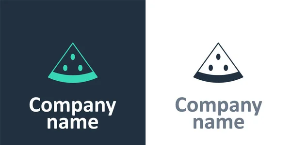 Logotype Watermeloen icoon geïsoleerde Logotype achtergrond. Logo ontwerp template element. Vector — Stockvector