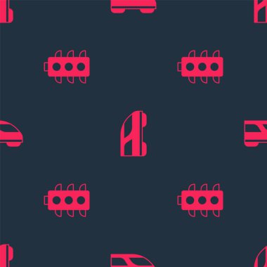 Trafik ışığını ve yüksek hızlı treni kusursuz bir modele ayarlayın. Vektör