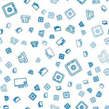 Akıllı TV, Güvenli ve Kredi kartı hattını kusursuz bir şablona ayarla. Vektör