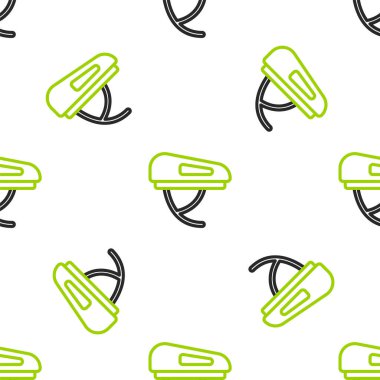 Bisiklet kaskı simgesi beyaz arka planda izole edilmiş. Olağanüstü bir spor. Spor malzemeleri. Vektör.