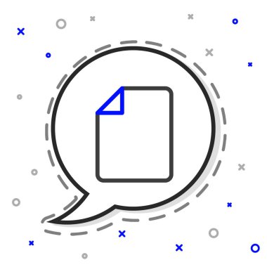 Satır Dosya simgesi beyaz arkaplanda izole edildi. Kontrol listesi simgesi. İş konsepti. Renkli taslak konsepti. Vektör