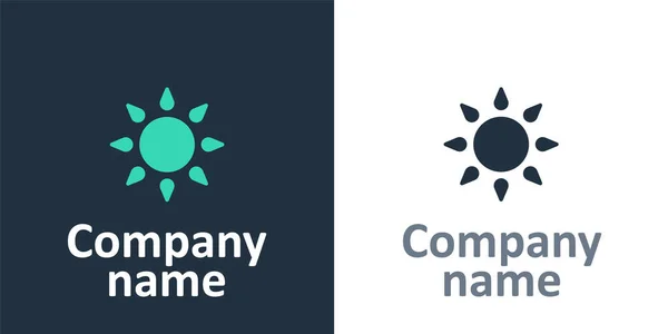 Ikona Logotyp Sun odizolowana na białym tle. Element szablonu logo. Wektor — Wektor stockowy