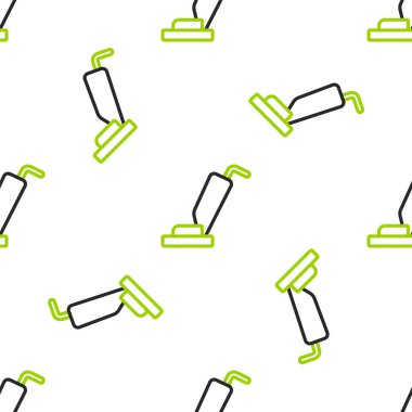 Elektrik süpürgesi simgesi beyaz arkaplanda izole edilmiş. Vektör