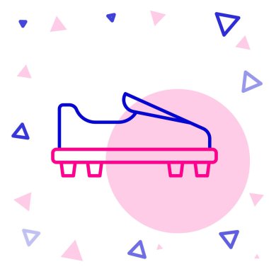 Golf ayakkabısı simgesi beyaz arkaplanda izole edildi. Spor malzemeleri. Spor üniforması. Renkli taslak konsepti. Vektör