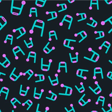 Devre dışı bırakılmış kişi simgesi için Çizgi Gezgini siyah arka planda izole edilmiş. Vektör