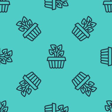 Yeşil arka planda izole edilmiş siyah çizgili bitki sarmaşığı. Yapraklı dal. Vektör