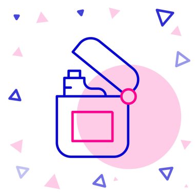 Çizgi Işığı simgesi beyaz arkaplanda izole edildi. Renkli taslak konsepti. Vektör