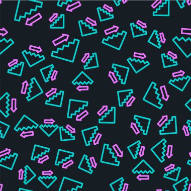 İkonun yukarısındaki çizgi merdivenleri siyah arkaplanda izole edilmiş. Vektör