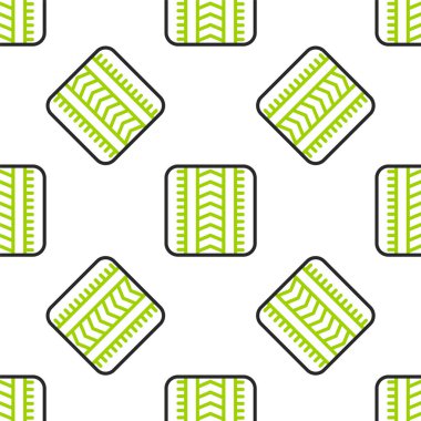 Çizgi Lastiği iz simgesi beyaz arkaplanda izole edilmiş kusursuz desen. Vektör