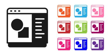 Siyah 3D yazıcı simgesi beyaz arkaplanda izole edildi. 3D baskı. Simgeleri renklendirin. Vektör