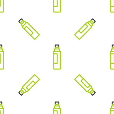 Çizgi İşaretleyici kalem simgesi beyaz arkaplanda izole edilmiş. Vektör