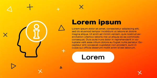 Linieninformationssymbol Auf Gelbem Hintergrund Isoliert Buntes Rahmenkonzept Vektor — Stockvektor