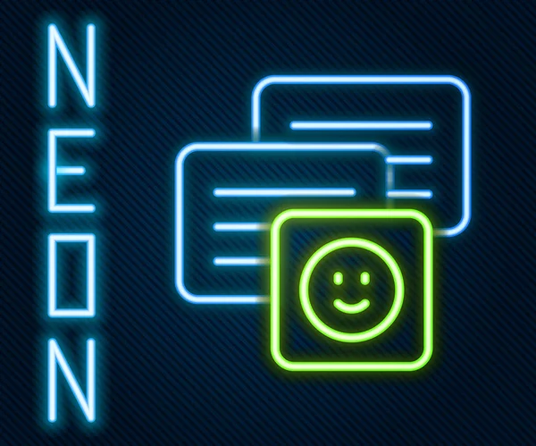 Žhnoucí Neonový Řádek Oznámení Nových Chatových Zpráv Ikoně Notebooku Izolované — Stockový vektor