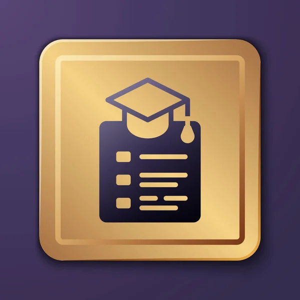 Purple Icono Educación Graduación Línea Aislado Sobre Fondo Púrpura Profesor — Archivo Imágenes Vectoriales