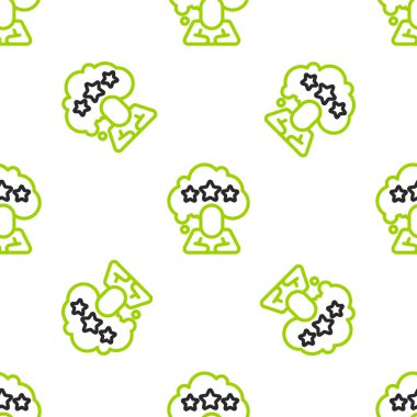 Beşinci hat, müşteri ürün değerlendirme simgesi beyaz arka planda izole edilmiş kusursuz desen. Favori, en iyi derecelendirme, ödül sembolü. Vektör