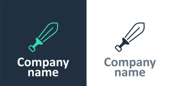 Logotype Kılıç Oyuncak Simgesi Beyaz Arkaplanda Izole Edildi Logo Tasarım — Stok Vektör