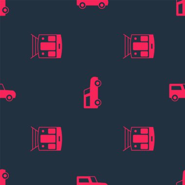 Tren, demiryolu ve arabayı sorunsuz bir şekilde ayarlayın. Vektör.