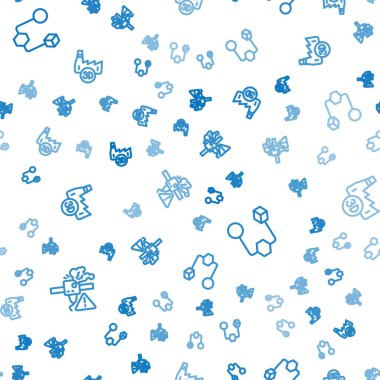 Satır 3D yazıcı uyarısı, Isometric küp ve Printing House endüstrisini kusursuz bir şablona ayarla. Vektör.