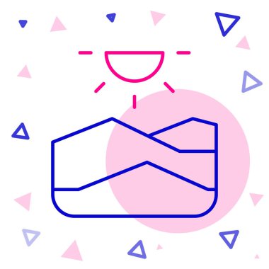 Beyaz arkaplanda çizgi kuraklık simgesi izole edildi. Renkli taslak konsepti. Vektör