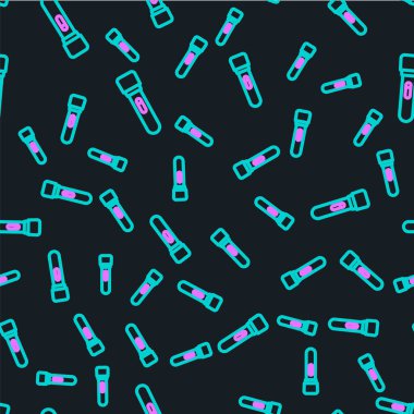 El feneri simgesi siyah arkaplanda izole edilmiş. Vektör.