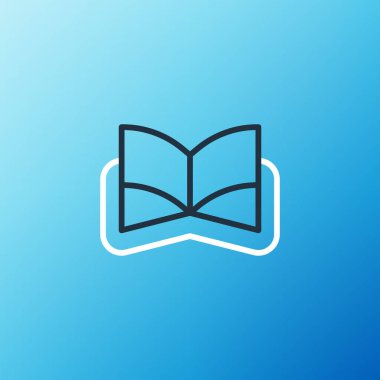 Eskiler 'in sihirli kitabında simya tarifleri, mistik büyüler ve mavi arka planda izole edilmiş büyü simgeleri var. Renkli taslak konsepti. Vektör