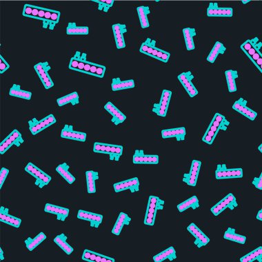 Line Sound karıştırıcı simgesi siyah arkaplanda izole edilmiş kusursuz desen. DJ ekipman kaydırma düğmeleri. Konsol karıştırılıyor. Vektör