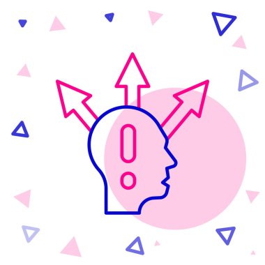 Çizgi Projesi taban simgesi beyaz arkaplanda izole edildi. İş analizi ve planlama, danışmanlık, takım çalışması, proje yönetimi. Renkli taslak konsepti. Vektör