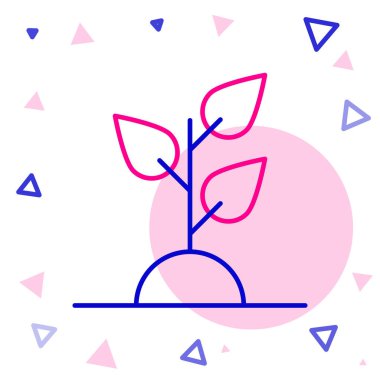 Hat gönüllülerinin ağaç dikme ikonu beyaz arka planda izole edildi. Bitkileri ve ağaçları koruyan ekolojik koruma. Renkli taslak konsepti. Vektör