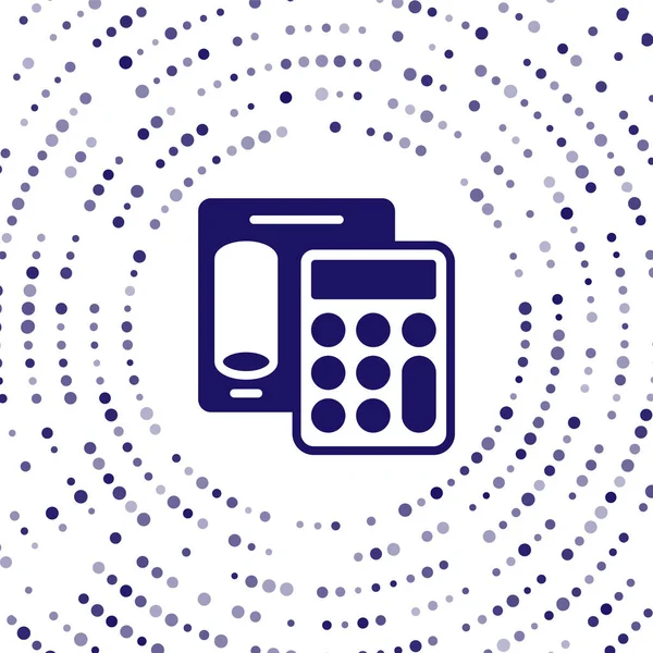 Ikona Modré Kalkulačky Izolovaná Bílém Pozadí Účetní Symbol Obchodní Výpočty — Stockový vektor