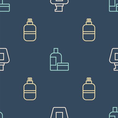 Krem ya da losyon kozmetik tüpü, parfüm ve pürüzsüz desen ayarlayın. Vektör