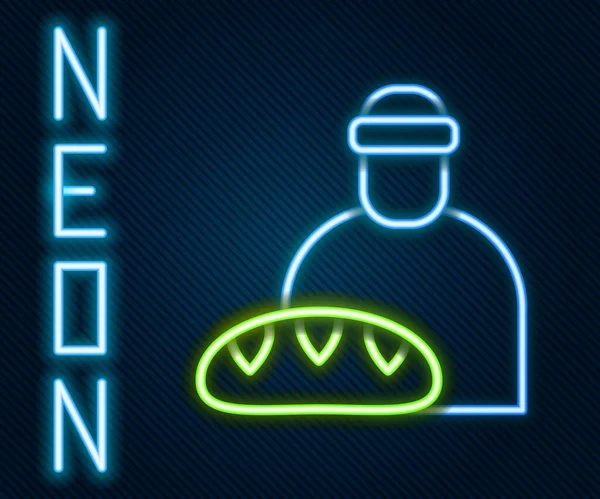 Glödande Neon Linje Mata Hemlösa Ikonen Isolerad Svart Bakgrund Hjälp — Stock vektor