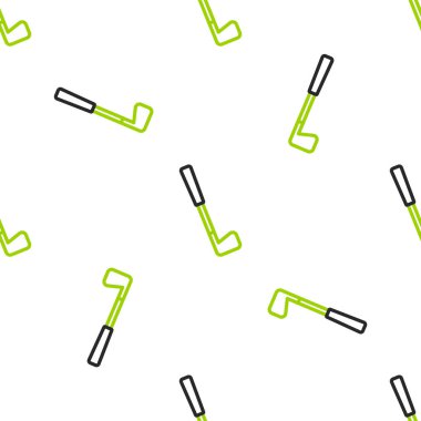 Golf sopası simgesi beyaz arka planda izole edilmiş. Vektör