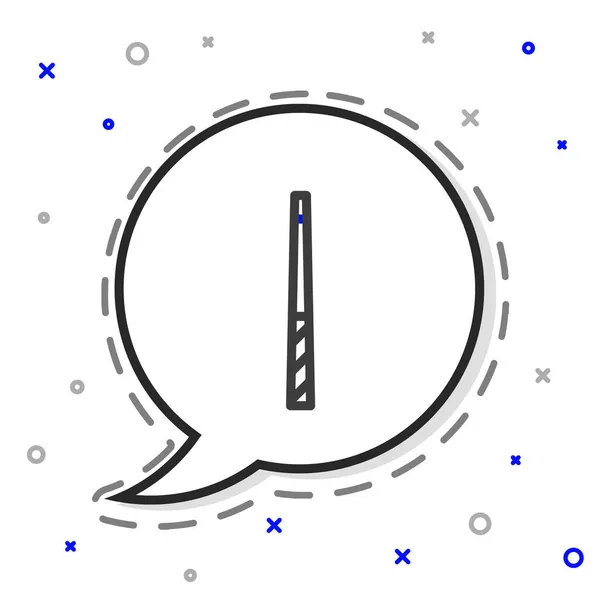 Ligne icône marqueur de billard isolé sur fond blanc. Concept de contour coloré. Vecteur — Image vectorielle