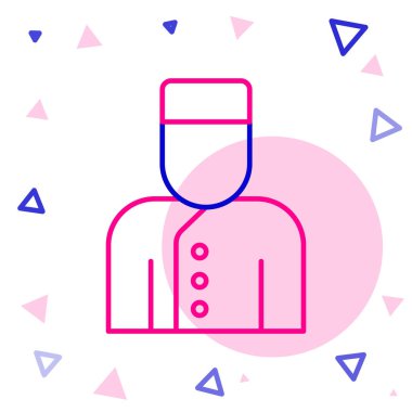 Concierge simgesi beyaz arkaplanda izole edildi. Renkli taslak konsepti. Vektör