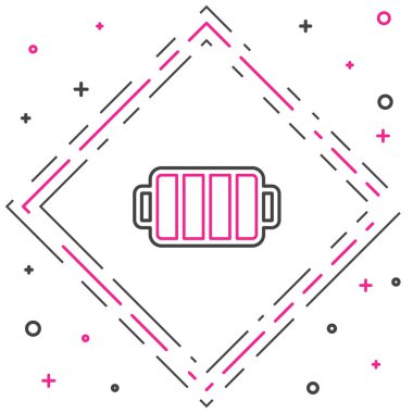 Barbekü ızgara simgesi beyaz arkaplanda izole edildi. Barbekü ızgara partisi. Renkli taslak konsepti. Vektör